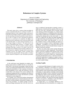 Robustness in Complex Systems