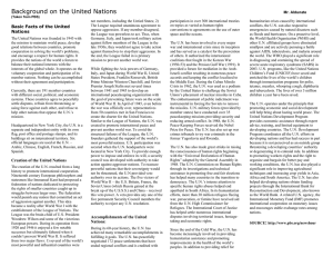 Background on the United Nations  Basic Facts of the United