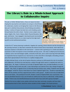 The Library’s Role in a Whole-School Approach to Collaborative Inquiry