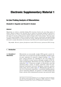 Electronic Supplementary Material 1 In-Line Probing Analysis of Riboswitches Abstract