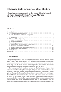 Electronic Shells in Spherical Metal Clusters