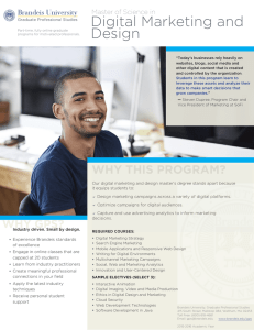Digital Marketing and Design Master of Science in