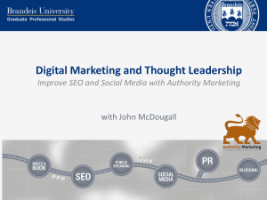 Digital Marketing and Thought Leadership  with John McDougall