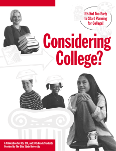 Considering College? It’s Not Too Early to Start Planning