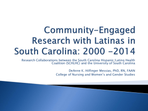 Research Collaborations between the South Carolina Hispanic/Latino Health