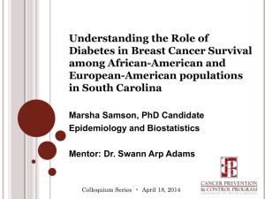 Understanding the Role of Diabetes in Breast Cancer Survival among African-American and