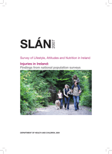 SLÁN 2007 Injuries in Ireland: Survey of Lifestyle, Attitudes and Nutrition in Ireland