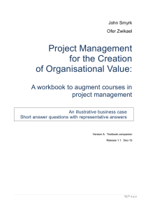 Project Management for the Creation of Organisational Value:
