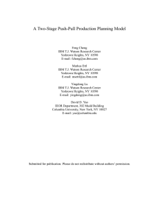 A Two-Stage Push-Pull Production Planning Model