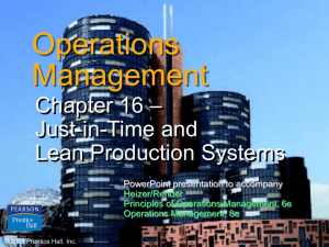 Operations Management – Chapter 16