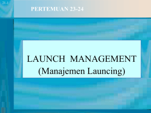 LAUNCH  MANAGEMENT (Manajemen Launcing) PERTEMUAN 23-24 1