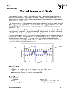 21 Sound Waves and Beats Experiment