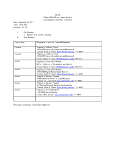 Agenda College of Health and Human Services Undergraduate Curriculum Committee