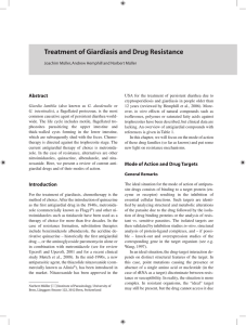 Treatment of Giardiasis and Drug Resistance Abstract