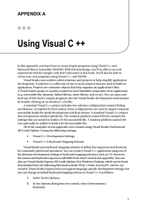 Using  Visual  C  ++ APPENDIX A