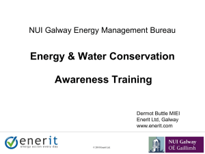 Energy &amp; Water Conservation Awareness Training NUI Galway Energy Management Bureau