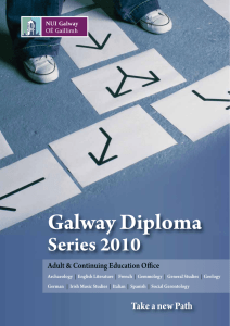 Galway Diploma Series 2010 Adult &amp; Continuing Education Office