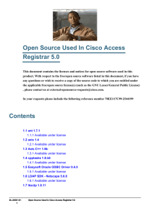 Open Source Used In Cisco Access Registrar 5.0