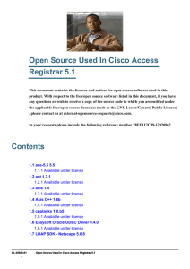 Open Source Used In Cisco Access Registrar 5.1