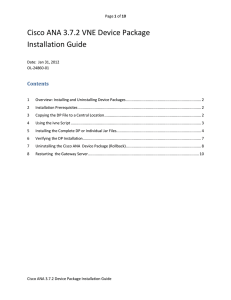 Cisco ANA 3.7.2 VNE Device Package Installation Guide Contents