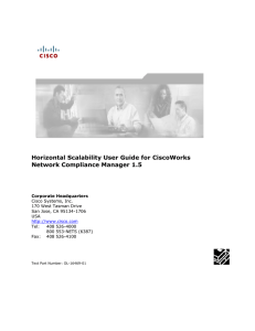 Horizontal Scalability User Guide for CiscoWorks Network Compliance Manager 1.5
