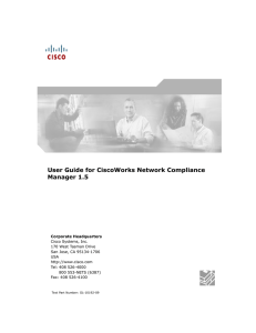 User Guide for CiscoWorks Network Compliance Manager 1.5