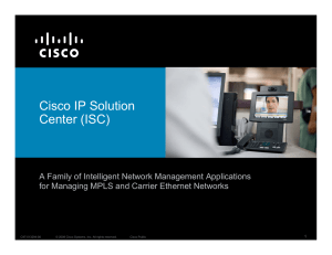 Cisco IP Solution Center (ISC)