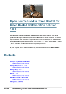 Open Source Used In Prime Central for Cisco Hosted Collaboration Solution 1.0.1