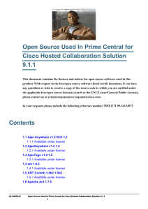 Open Source Used In Prime Central for Cisco Hosted Collaboration Solution 9.1.1