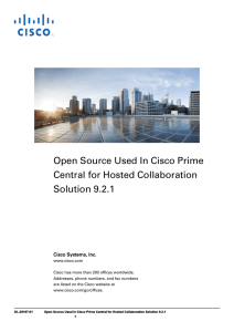 Open Source Used In Cisco Prime Central for Hosted Collaboration Solution 9.2.1