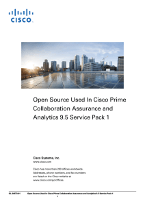 Open Source Used In Cisco Prime Collaboration Assurance and