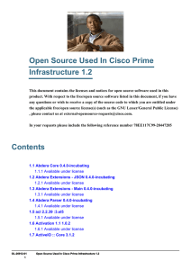 Open Source Used In Cisco Prime Infrastructure 1.2