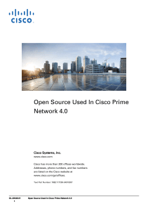 Open Source Used In Cisco Prime Network 4.0  Cisco Systems, Inc.