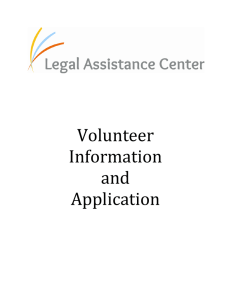 Volunteer Information and Application