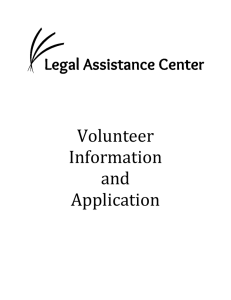 Volunteer Information and Application