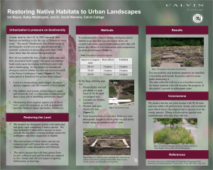 Restoring Native Habitats to Urban Landscapes