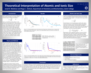 Theoretical Interpretation of Atomic and Ionic Size Introduction