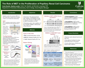 The Role of MET in the Proliferation of Papillary Renal...