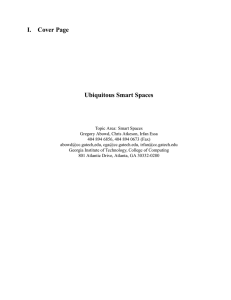 I. Cover Page Ubiquitous Smart Spaces