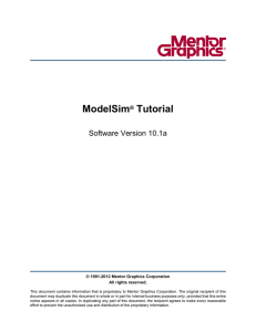 ModelSim Tutorial Software Version 10.1a