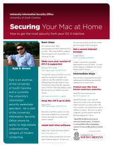 Securing Your Mac at Home University Information Security Office