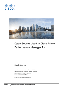 Open Source Used In Cisco Prime Performance Manager 1.4  Cisco Systems, Inc.