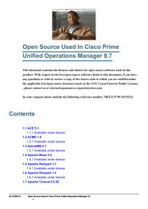 Open Source Used In Cisco Prime Unified Operations Manager 8.7