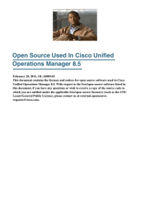 Open Source Used In Cisco Unified Operations Manager 8.5