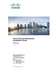 Cisco Process Orchestrator Installation Guide