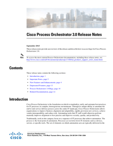 Cisco Process Orchestrator 3.0 Release Notes