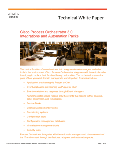 Technical White Paper Cisco Process Orchestrator 3.0 Integrations and Automation Packs