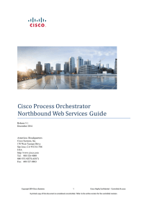 Cisco	Process	Orchestrator Northbound	Web	Services	Guide