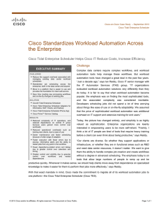 Cisco Standardizes Workload Automation Across the Enterprise