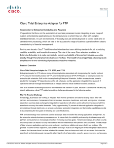 Cisco Tidal Enterprise Adapter for FTP